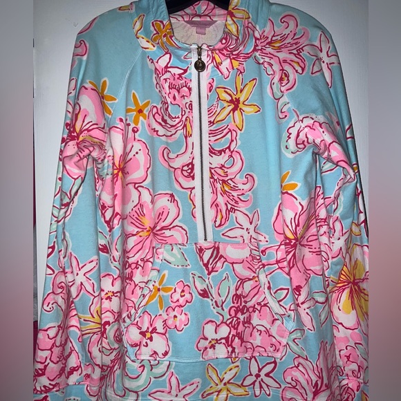 Lilly Pulitzer Jackets & Blazers - Good Condition Lilly Pulitzer Breakwater Blue Lolita Skipper Popover Size L